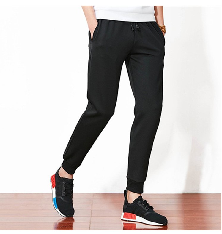Quần thể thao dày và nhung dày và quần dài nam, chân, Slim, chân, miệng, quần Wei, quần âu 120cm quần jean nam đẹp