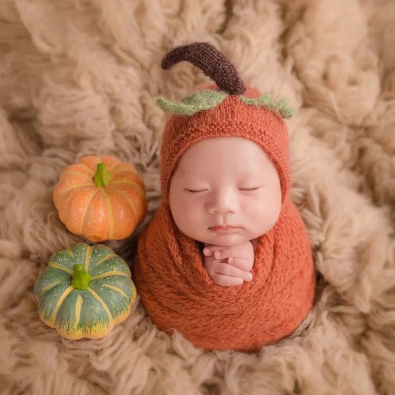 Newborn photography props clothing wrap hat pumpkin children photography props newborn clothing props