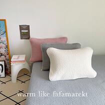 MUMU Korean homemade ins style spring small fresh pillow towel pillow skin pure cotton pillowcase three colors optional