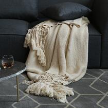  MUMI Nordic style Morandi color blanket Solid color sofa blanket Siesta leisure blanket