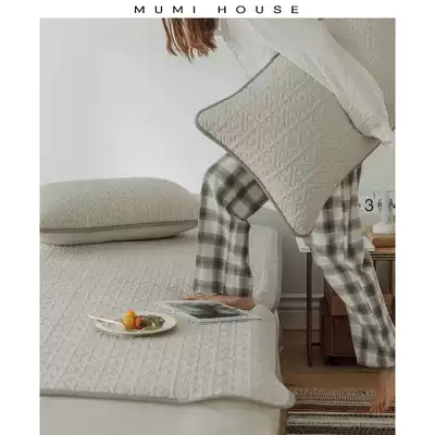 Ice silk latex mat three-piece set 1 8m bed mat Summer foldable mat single double bed single Cool dormitory