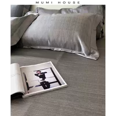 Summer foldable washable mat Three-piece Nordic ice silk mat Household bedding Light luxury soft mat Air conditioning mat