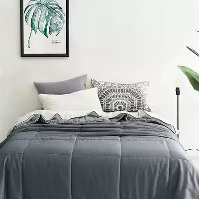 Summer quilt air-conditioned quilt Tencel washable machine washable solid color double quilt 60 summer thin quilt quilt core four seasons universal