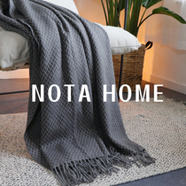  ALEX simple cashmere hotel bed and breakfast model room decoration blanket Gray herringbone blanket Bed tail towel sofa blanket