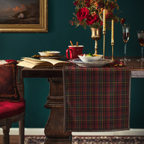  ALEX Christmas birthday American red plaid tablecloth ins Nordic dining table cloth Custom TV cabinet coffee table cloth