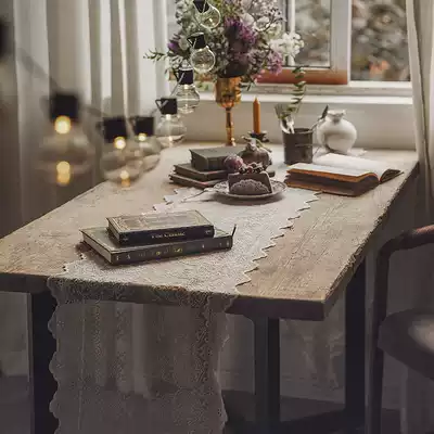 ALEX small town French table flag American table flag ins pure white lace embroidery custom coffee table table cloth