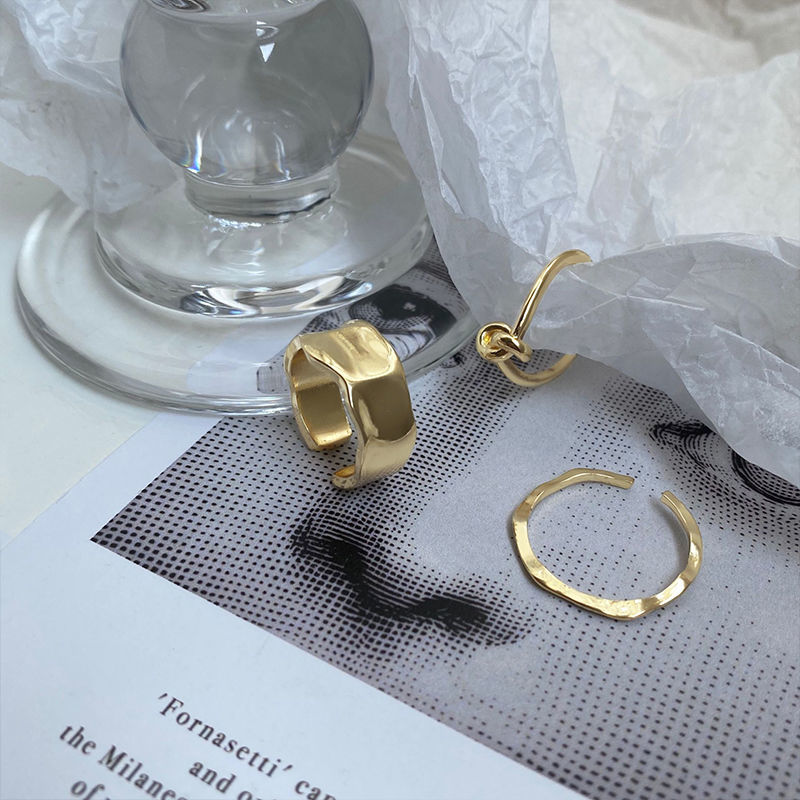 Opening adjustable geometry ring set to beat metal retro senior senior niche design temperament system