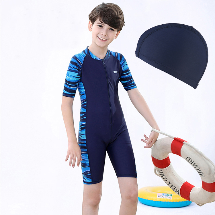 Children's swimsuits, boys, teenagers, boys, swimming trunks, students, children, professional training, sunscreen, swimming, quick-drying
