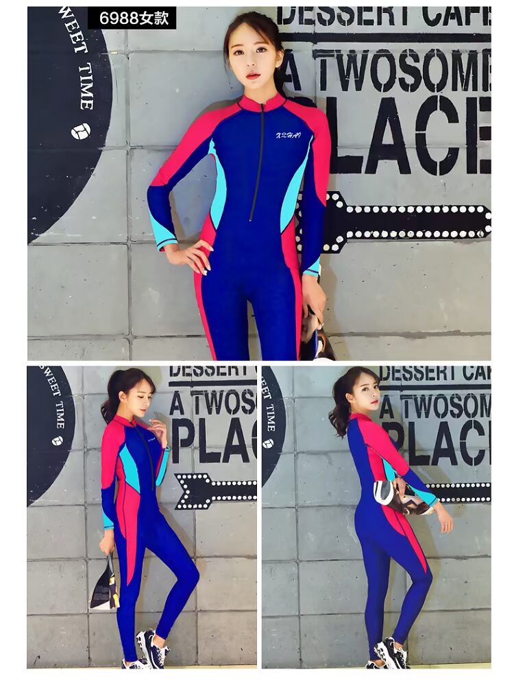 Quần áo chống nắng Hàn Quốc đồ bơi nữ chuyên nghiệp thể thao nhanh khô quần dài tay Xiêm snorkeling lướt sóng bảo thủ mùa xuân nóng bộ đồ bơi liền thân