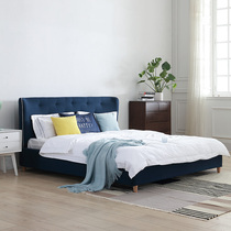 The Nordic cloth art bed 1 5 meters of small-sized modern minimalist master bedroom soft double cloth art bed 1 8 meters nuptial bed furniture