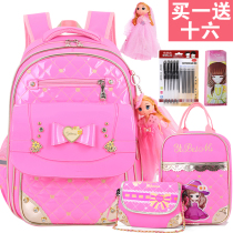 Korean version cute elementary school bag girls 2-3-5-6 grade kids fashion princess waterproof backpack