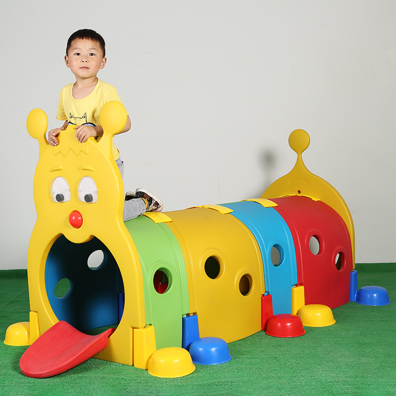 Small Elf Tunnel Feel Integrated Equipment Caterpillar Crawl Silo Baby Indoor Toy Nursery School Outdoor Children Drill Holes