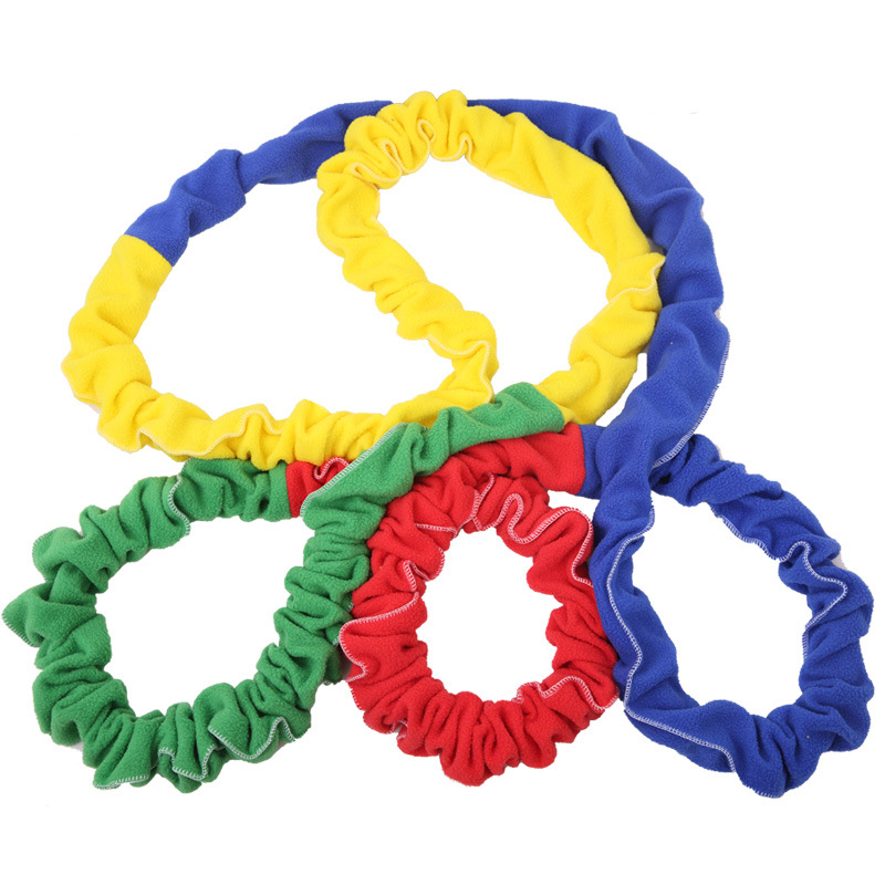 East South Northwest Race Feel Integrated Training Equipment Pull Circle Elastic Rainbow Rope Kindergarten Outdoor Baby Children Toys
