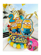 33 Love Party Little Yellow People Birthday Party Protagonist Hat can customize the name and age in some areas