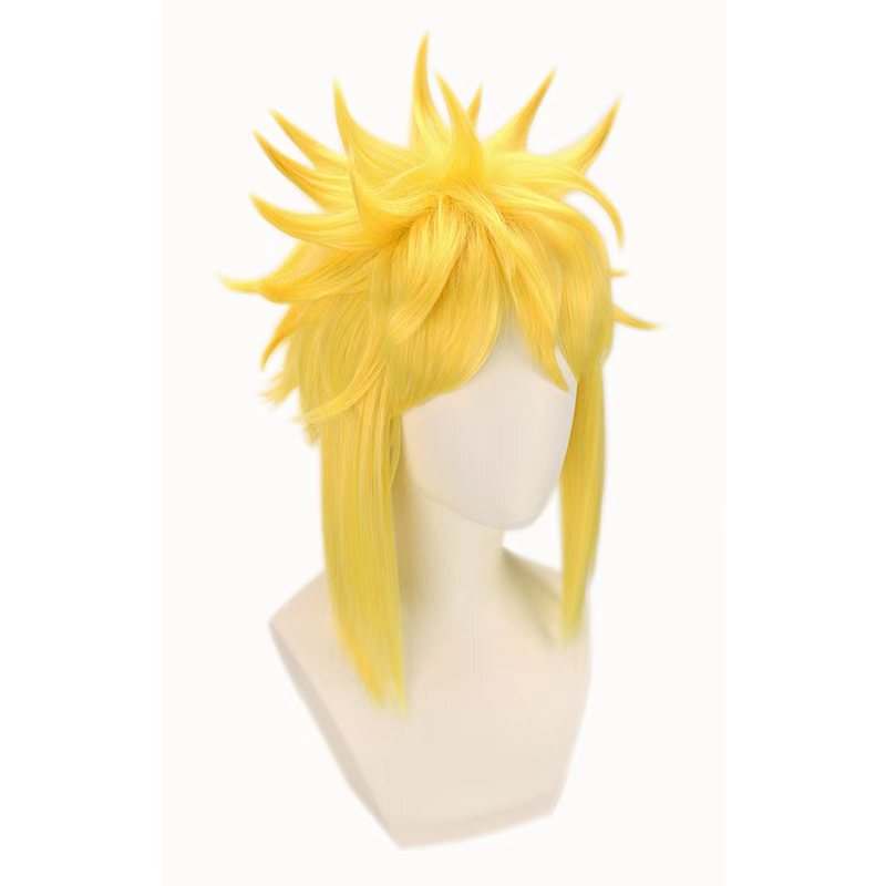 Rose Net Golden Yellow Naruto Anime Fourth Hokage Minato Namikaze Upturned Afro Cosplay Wig
