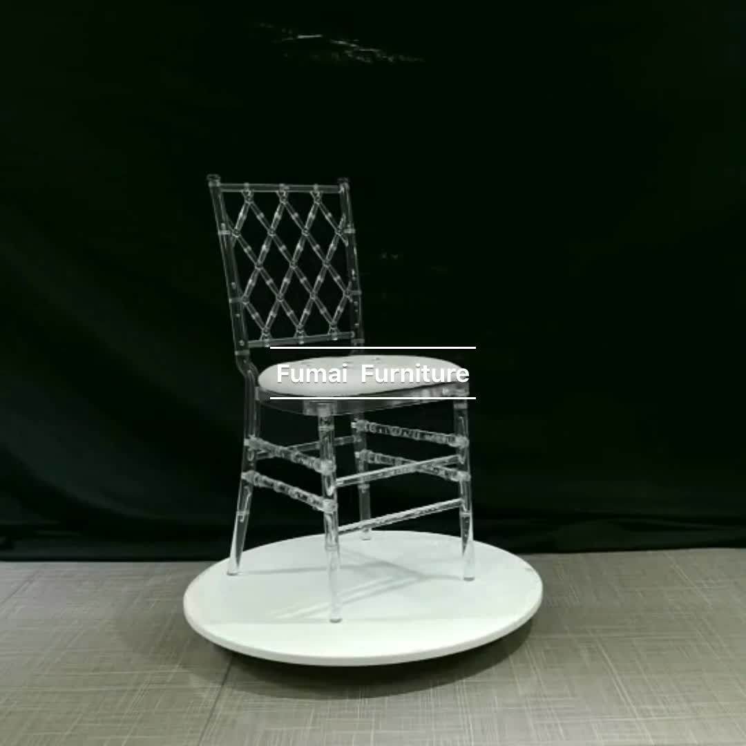 Wedding Supplier Chiavari Clear Acrylic Resin Tiffany Wedding Chair