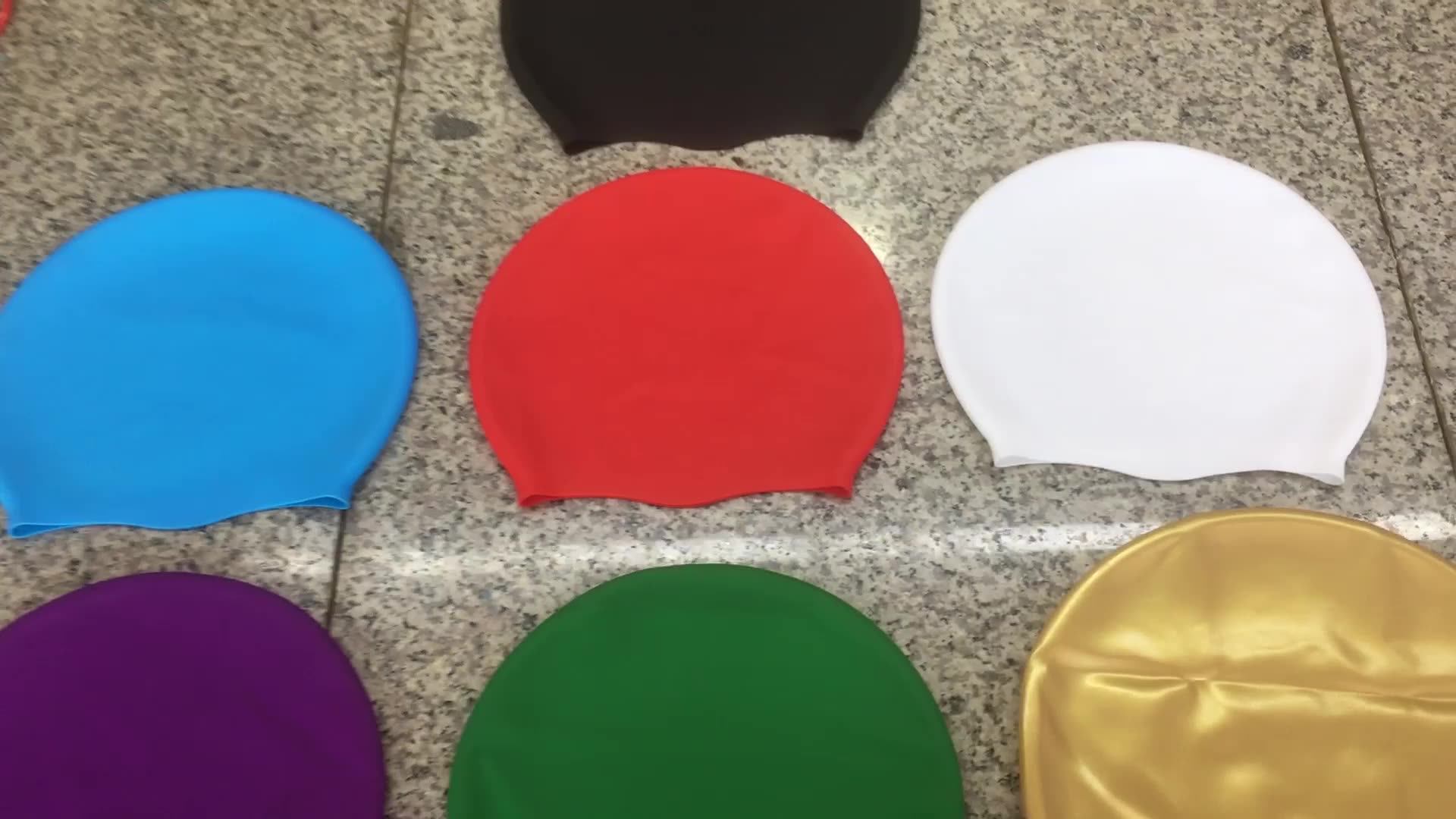 High Quality Custom Printed Funny Silicone Swim Caps For Kids Buy