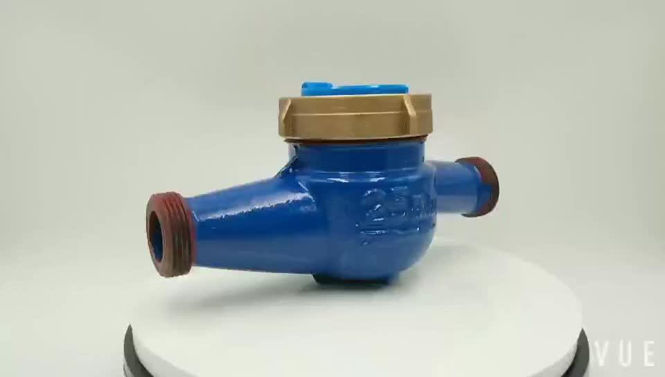 32mm Sealed Water Meter Brass Body Mechanical Water Meter For Garden