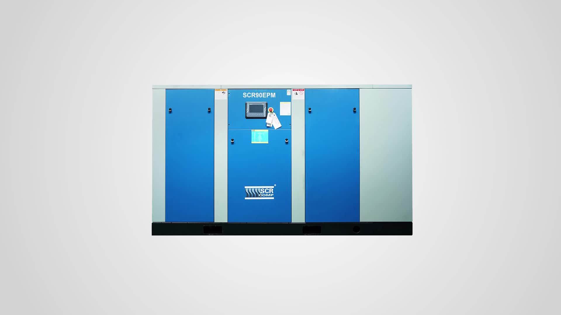 75kw 100hp 10 Bar Permanent Screw Air Compressor With Pm Motor