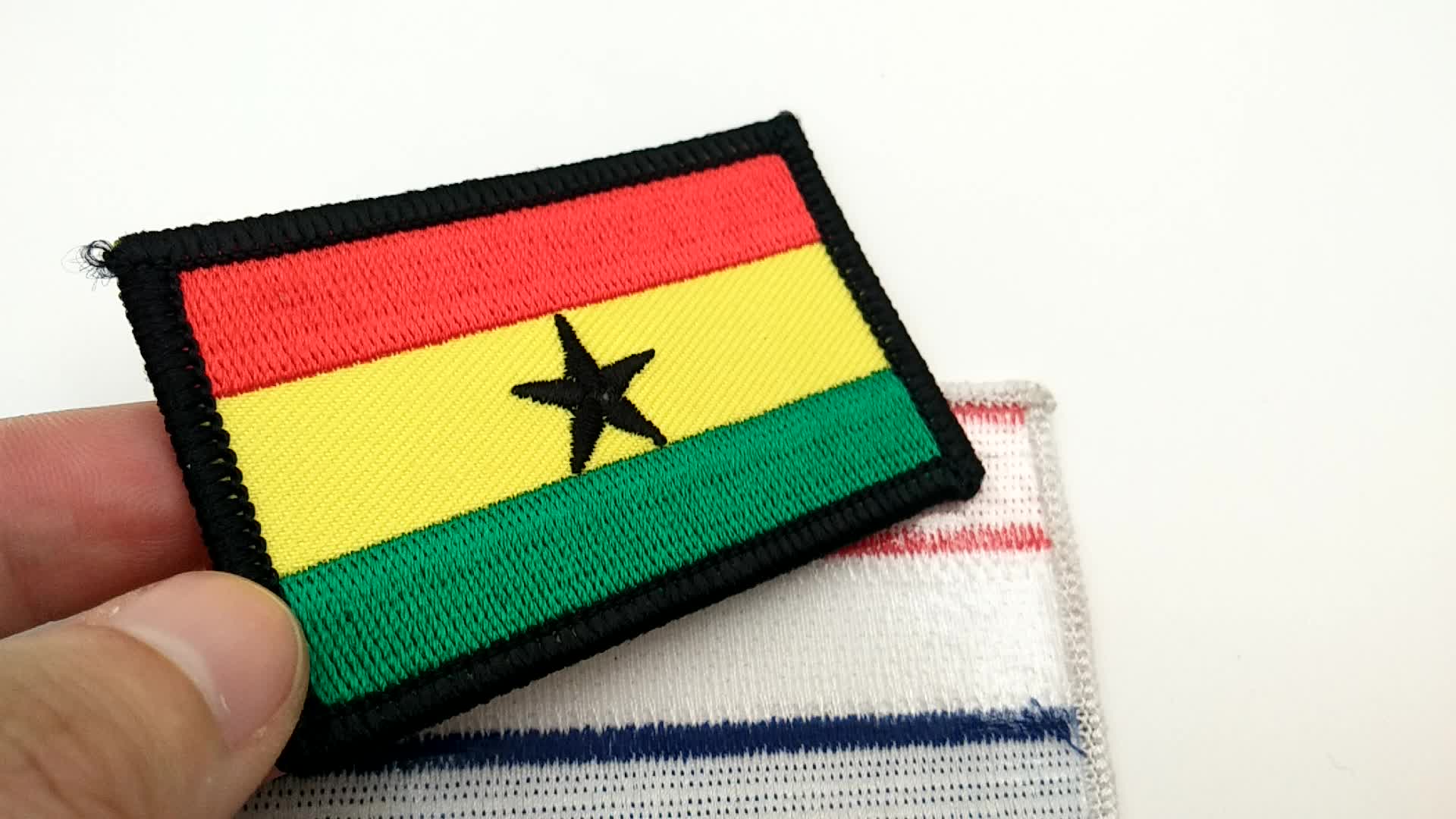 Custom Logo For Embroidery Patches Black Embroidery Badges Fabric