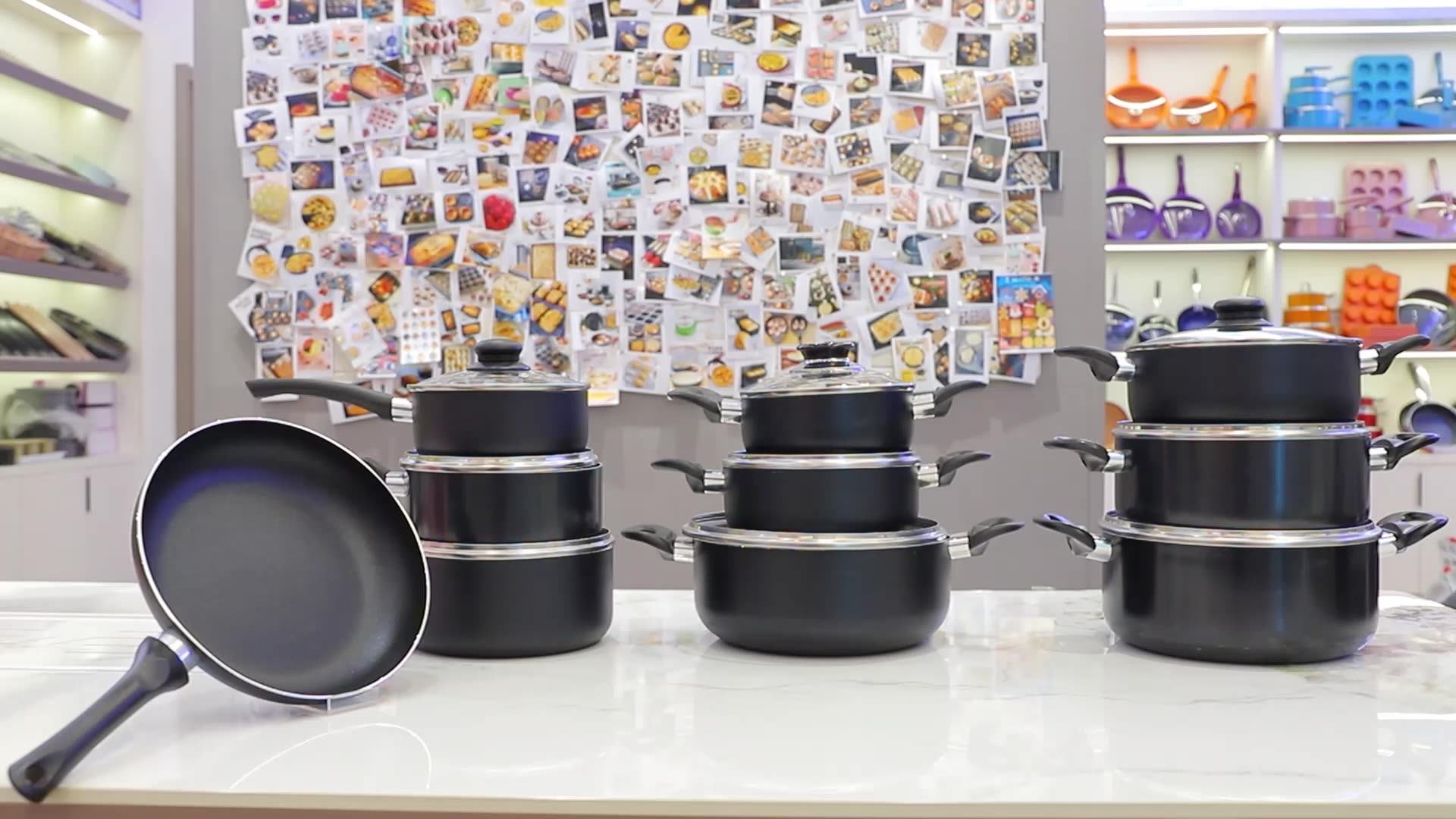 Factory Direct Sales Aluminium Cooking Pots Cookware Silicone Cooking