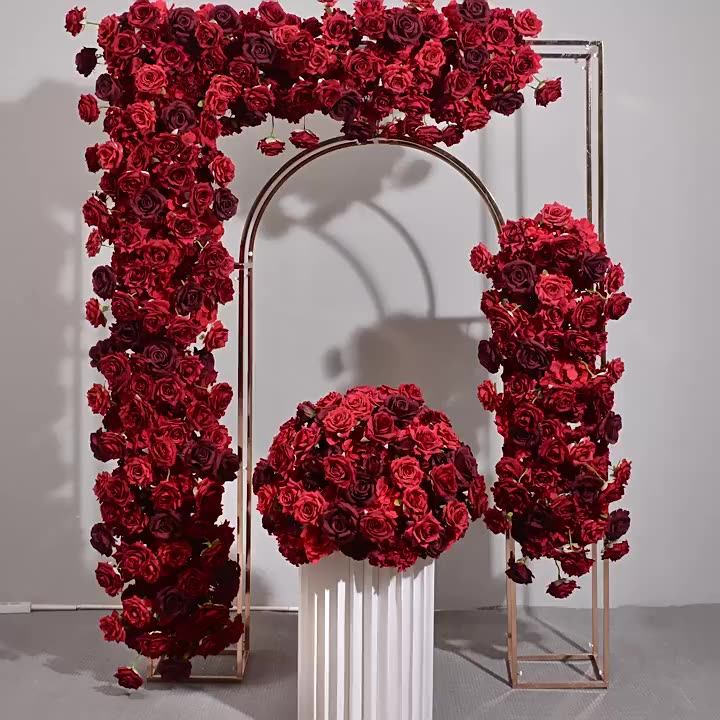 Wholesale Decor Silk Wedding Arch Flower Arrangement Supplies Real