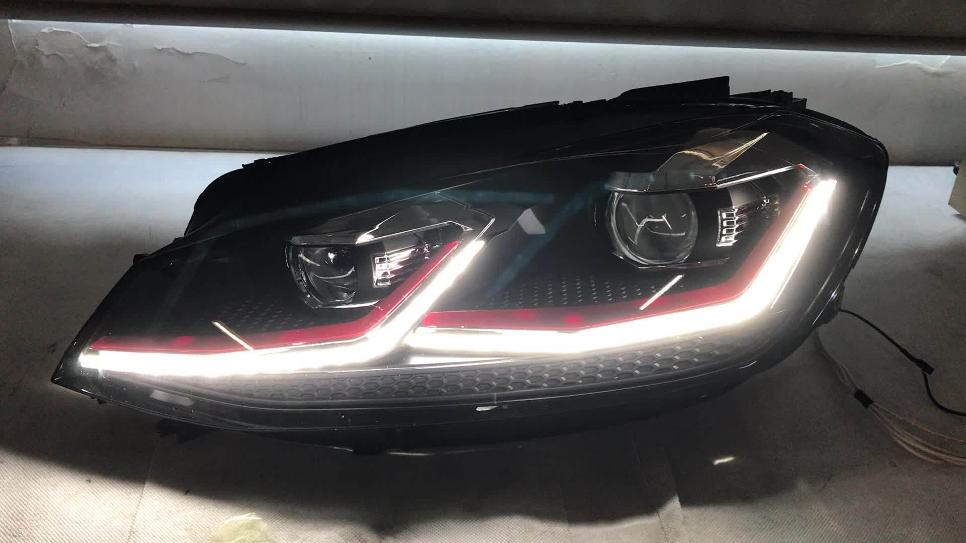 Red Stripe Mk7.5 Headlight For Facelift Golf 7 Buy Golf Mk7 Led