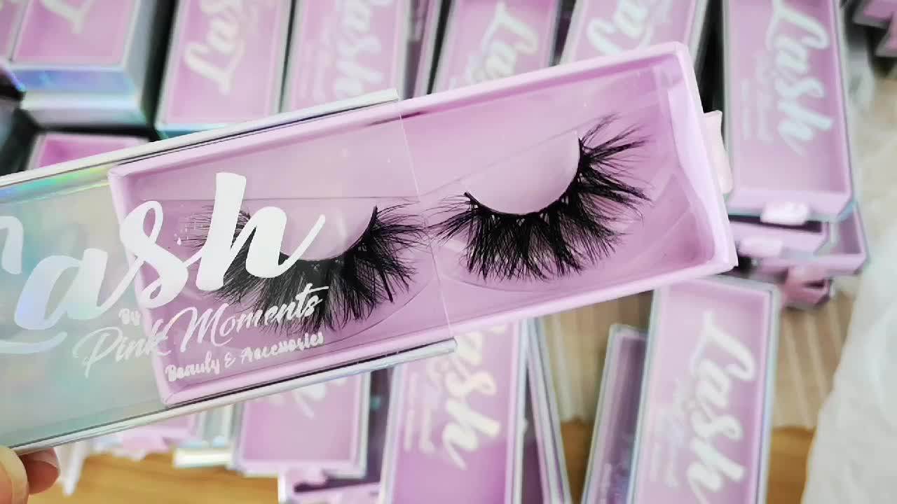 Pull Out Lash Box Holographic Mink Eyelash Luxury Packaging Box