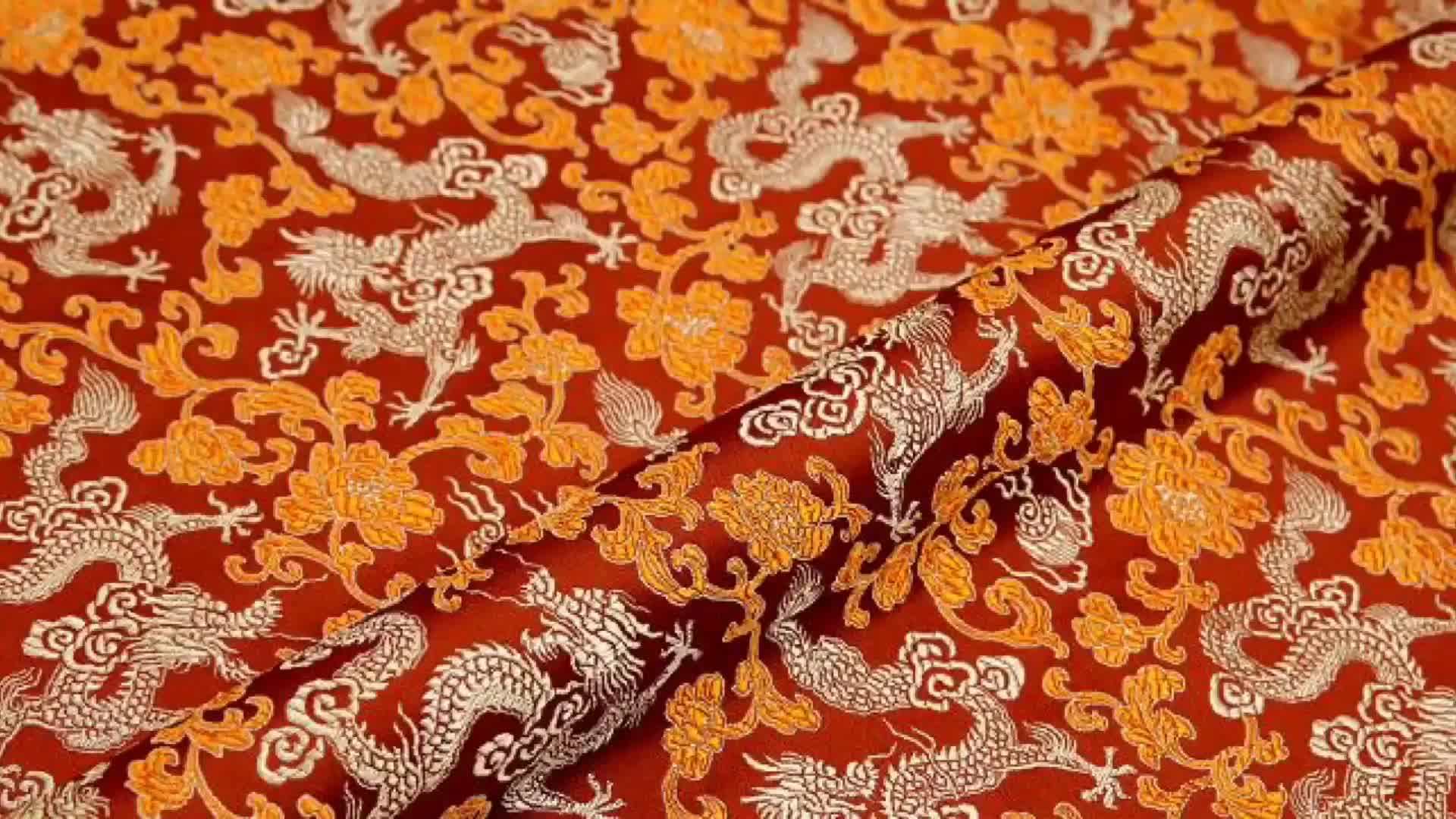 Chinese Traditional Brocade Polyester Jacquard Fabric For Kimono Buy