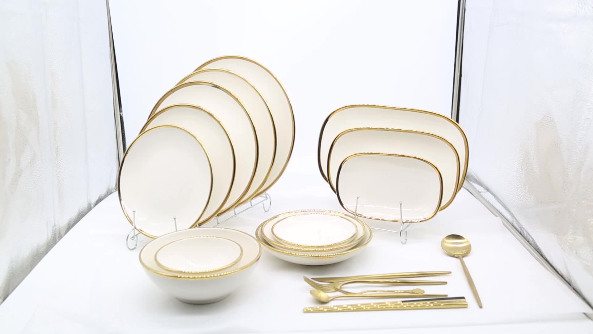 Yongsheng Hot Sale High Quality Nordic Style Plate Set Round Ceramic