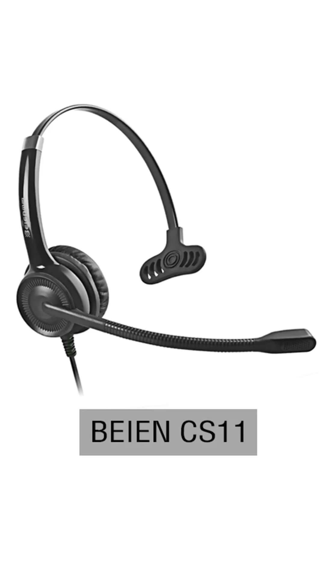 Professional One Side Call Center Headset Wired Computer Headphones