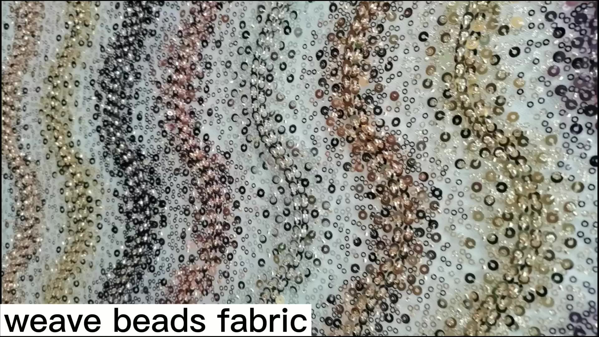 New Arrival Weave Patterns Welcome Custom Beads Fabric Heavy