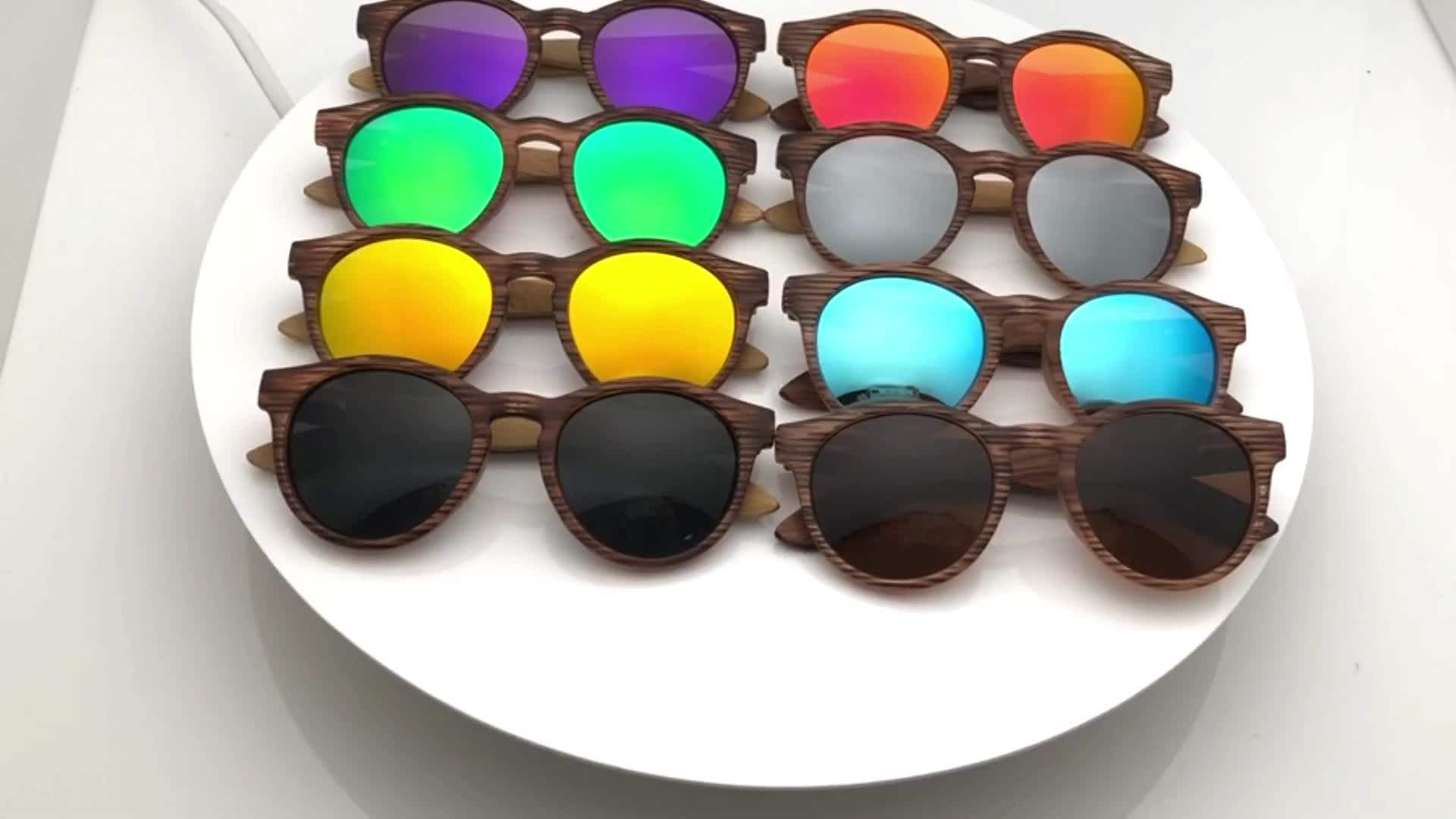 New Round Fashion Style Handmade Wooden Sunglasses Ce Fda Custom Your