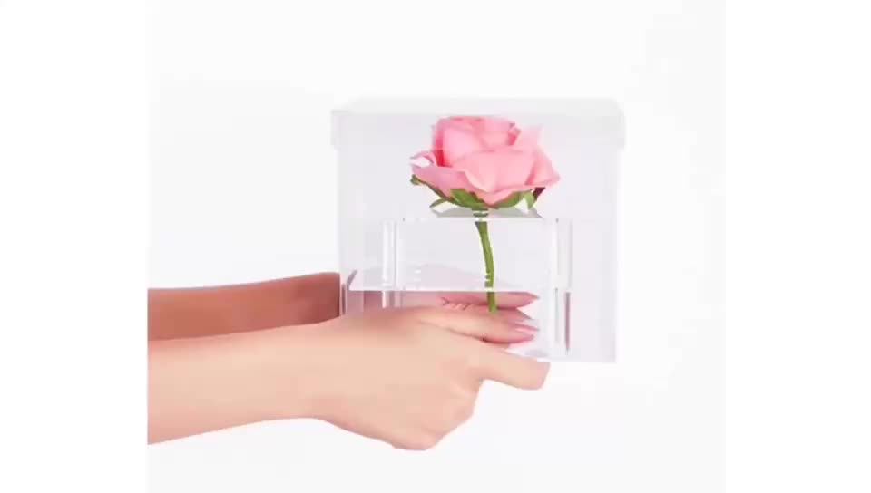 Wholesale Transparent 7*7*10cm Small Clear Acrylic Gift Boxes With Lid