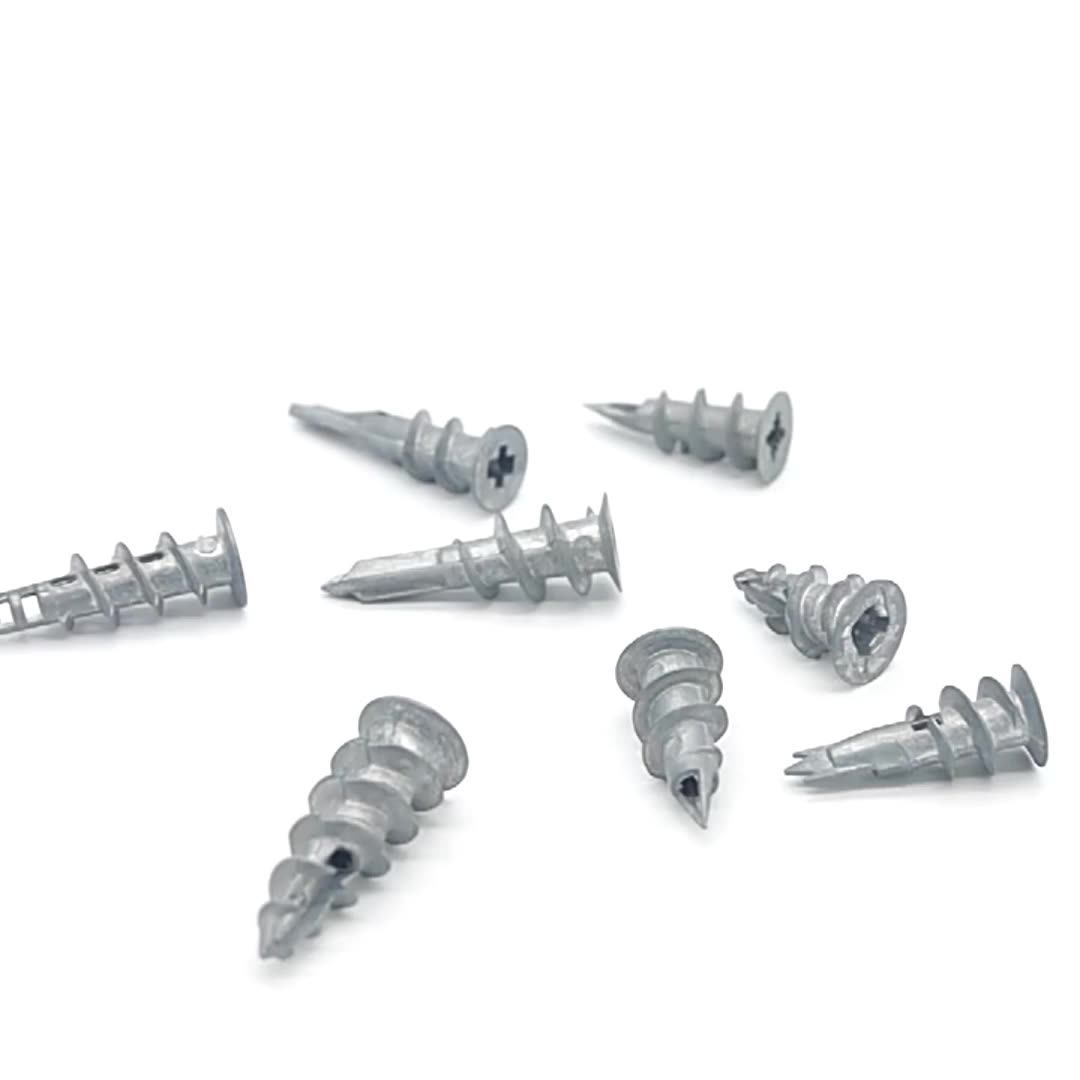 Easy Drive Fixing Metal Point Tip Hollow Self Drilling Zinc Alloy Plasterboard Drywall Ceiling