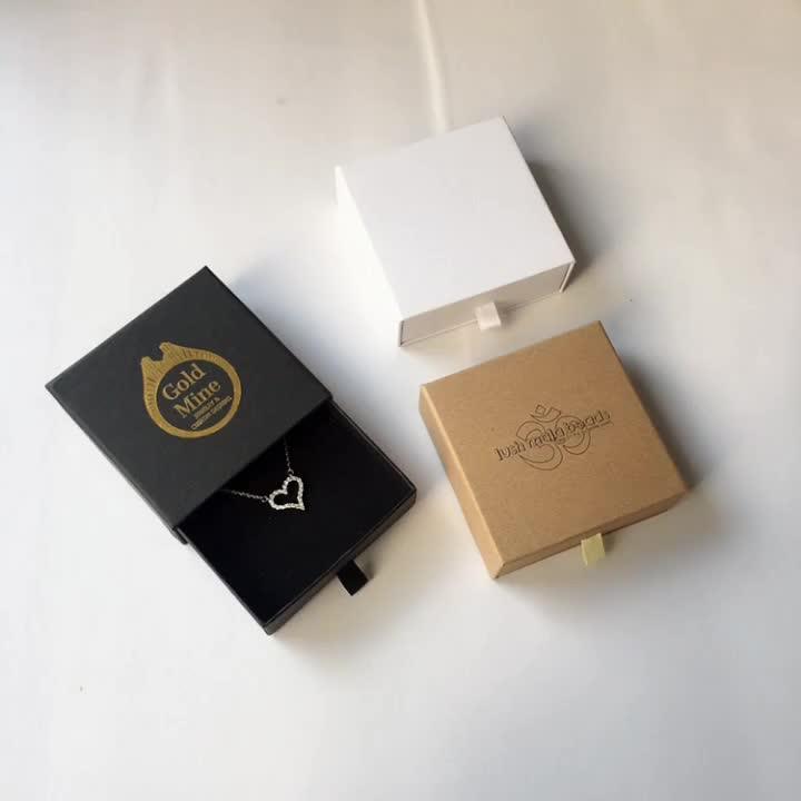 Luxury Custom Logo Paper Black Jewelry Packaging Box For Bracelet Buy