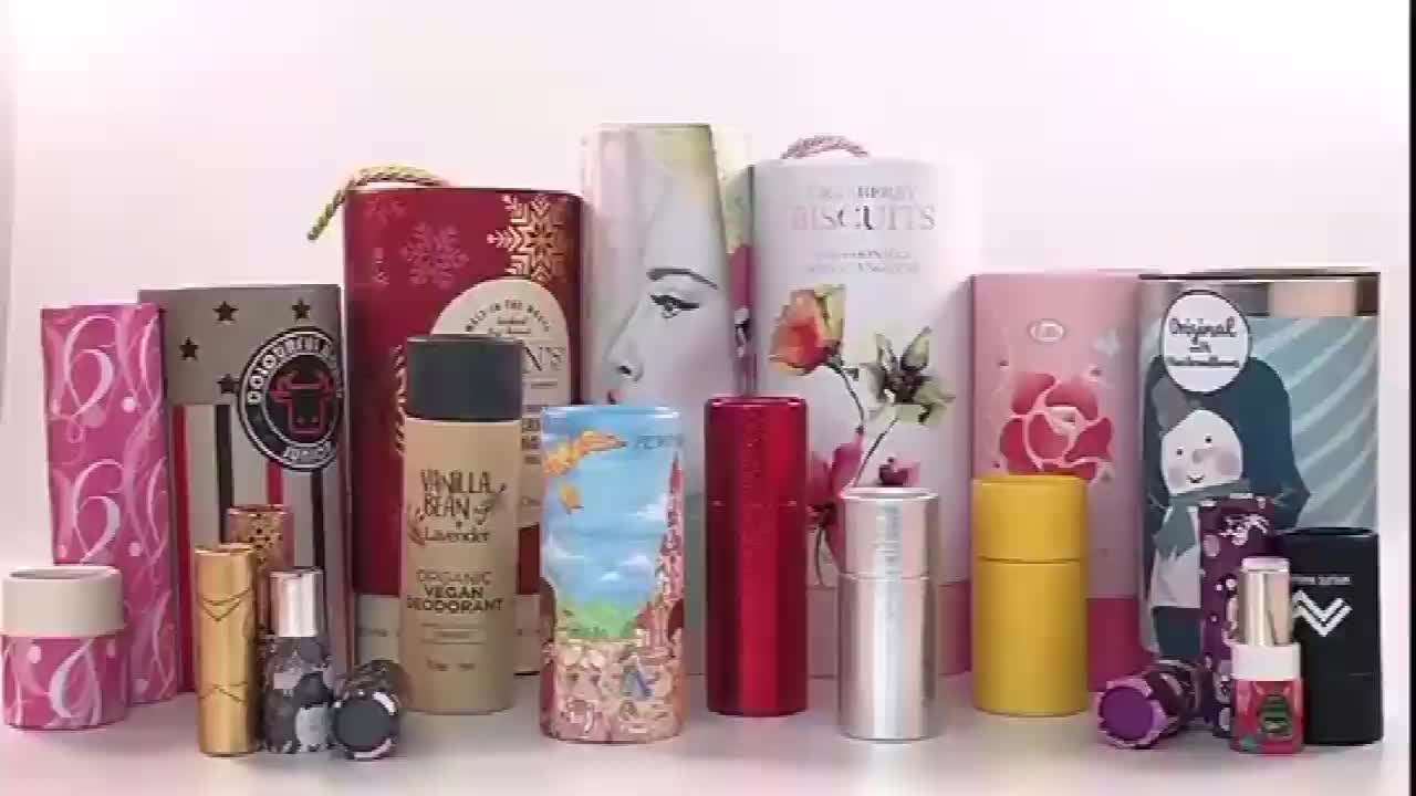 Luxury Design Recycled Round Kraft Paper Tube Packaging Wholesale For