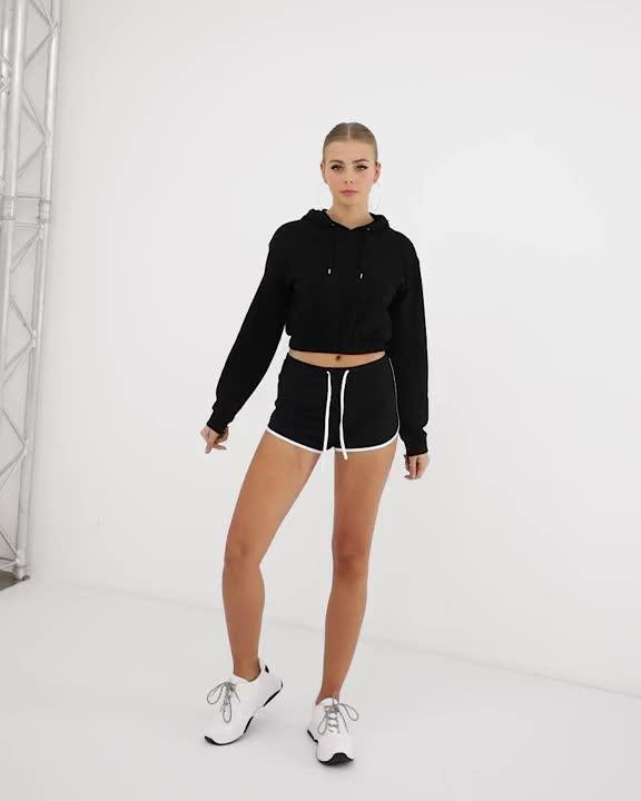 blank black crop top