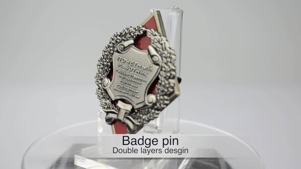 Wholesale Metal Antique Custom Religious Cross Church Brooch Lapel Pin