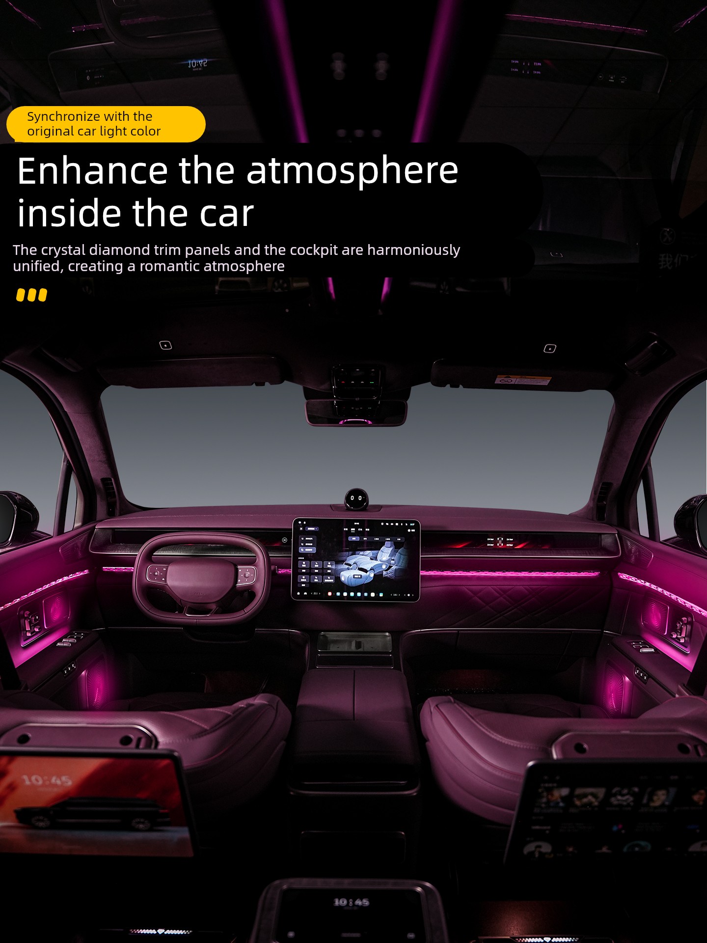 Suitable for Nio Es9 Special Ambient Light Crystal Trim Transparent Light Guide Strip Car Interior Accessories Modification Parts