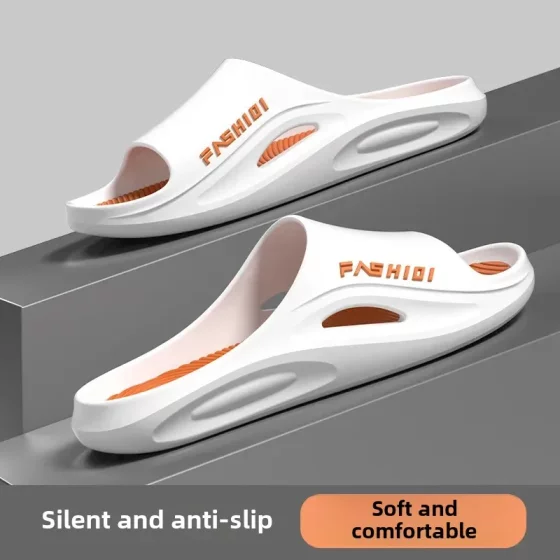 Non-Slip Slippers Men's Indoor Home Soft Bottom Household 2024 New Style Bathroom Bath Odor-Resistant Slippers Men's Outer Wear