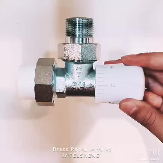 Ppr Connector And Male Thread Angle Type Brass Thermostatic Radiator