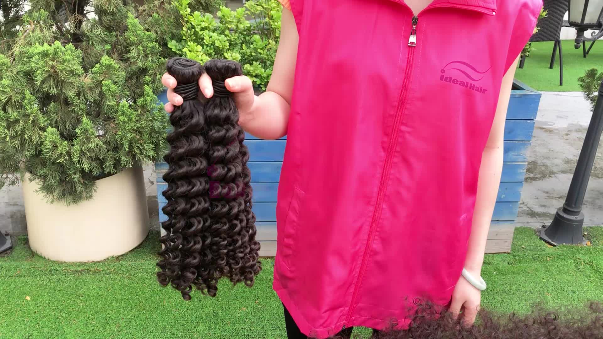 Cheap Kiki Curl Brazilian Human Hair Weave,Mocha Hair Top Blonde