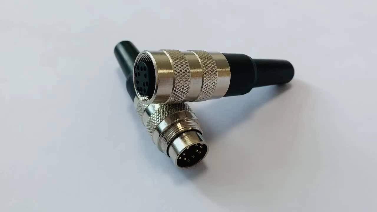 Metal M16 J09 C091 Connector Making 4 6 J09 Plug Female Socket 8 Pin