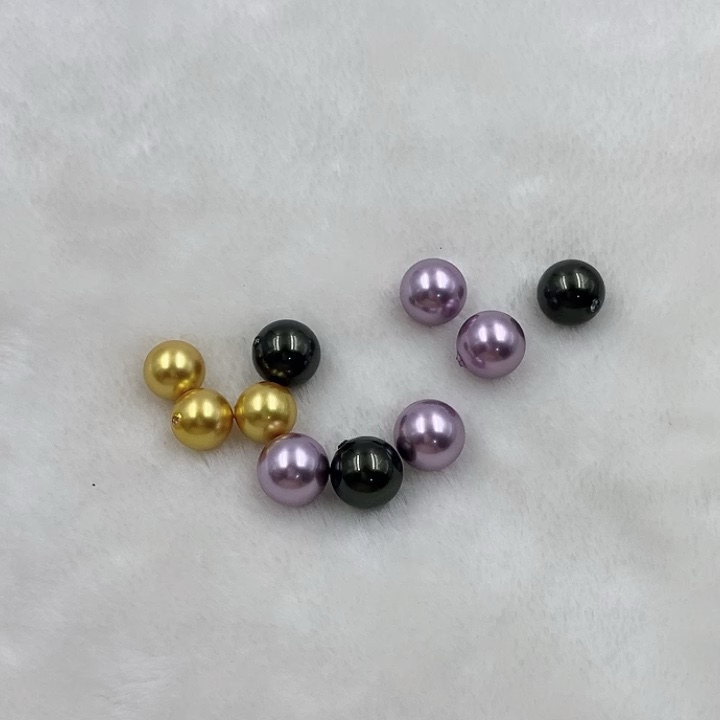 Sea Glass Loose Beads Pearl Glass Beads 12mm In South Sea Gold Pearls