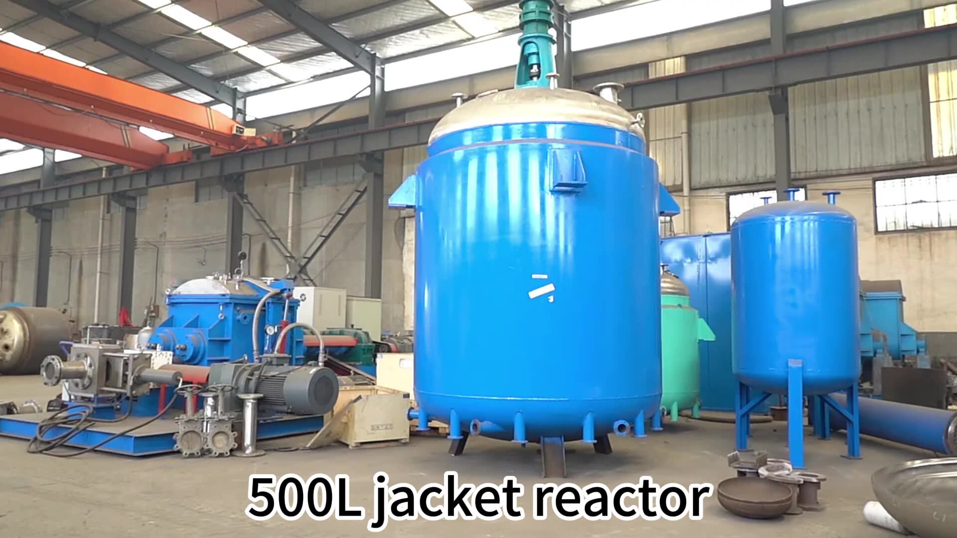 High Quality 500l Vacuum Jacket Reactor With Heating And Cooling Glass