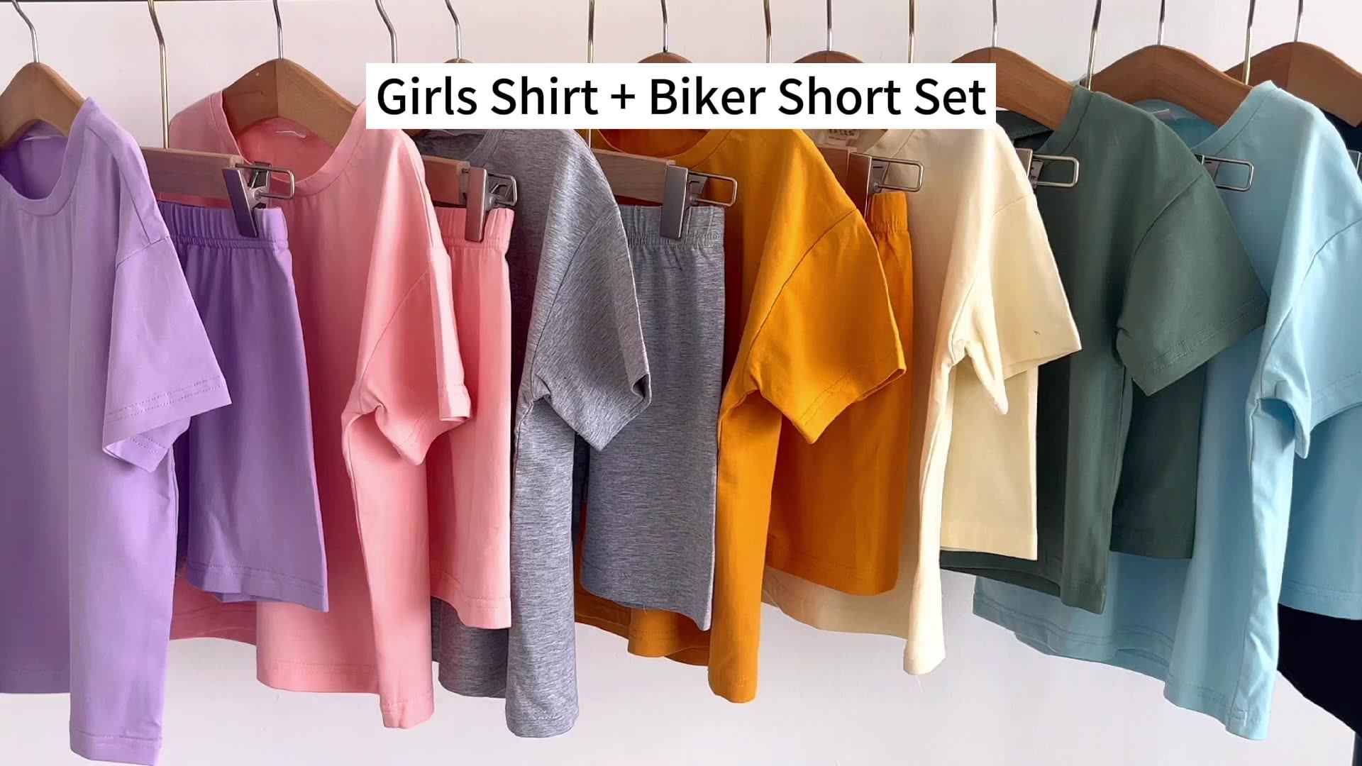 Summer Essential Tracksuit Kids Clothing Sets Short Sleeve T Shirt