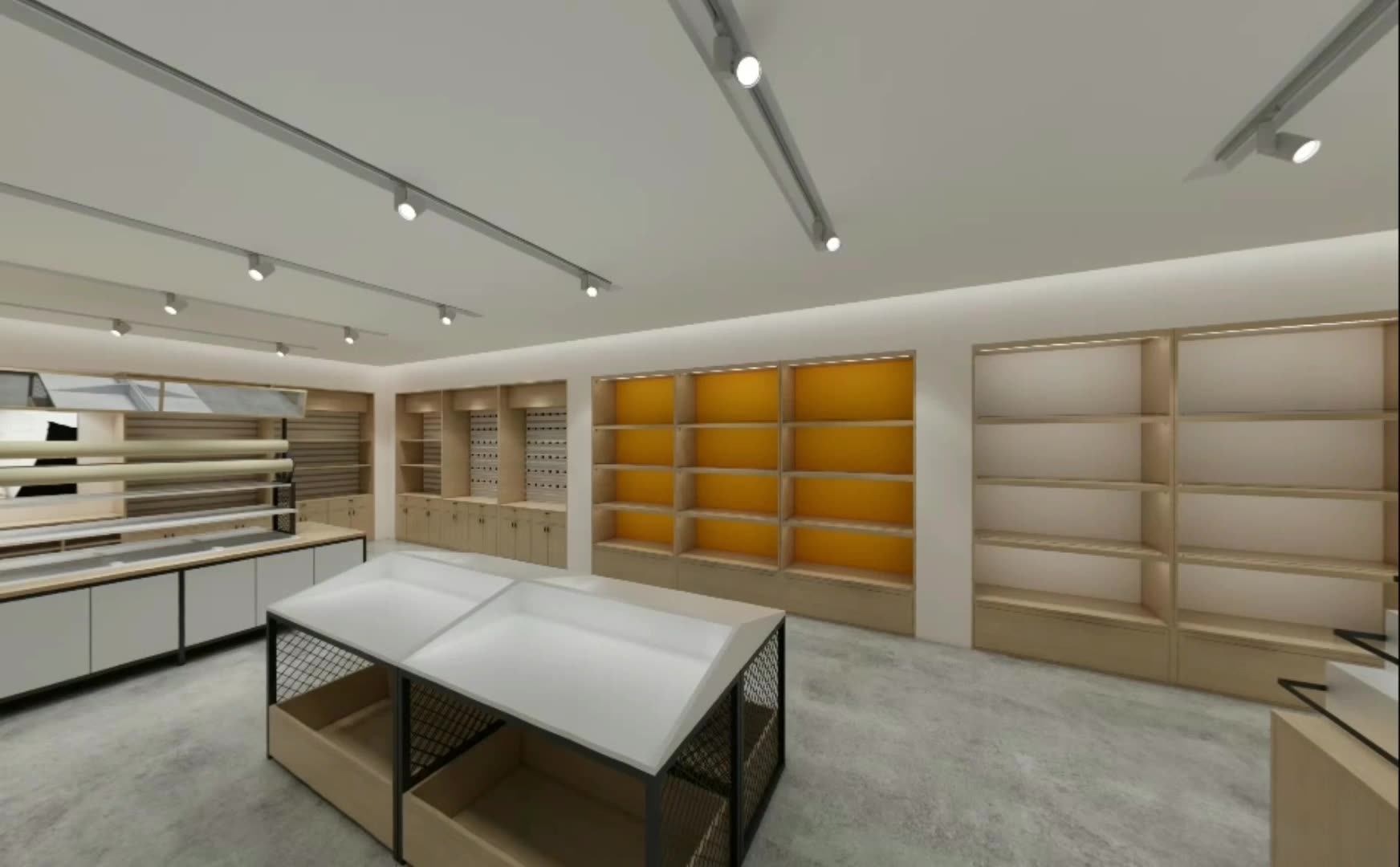 Custom Made Supermarket Shelves Steel Wood Shelves Retail Display Rack For Convenience Store