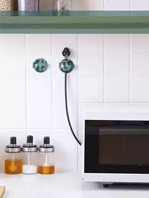 Punch-free adhesive plug hook Non-marking sticker plug wire holder Non-slip plastic wall self-adhesive hook