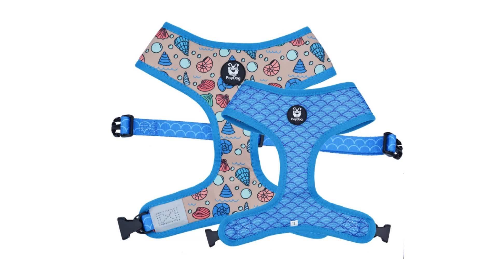 2 In 1 Custom Reversible Dog Harness Meash Dog Harness Reflective Dog